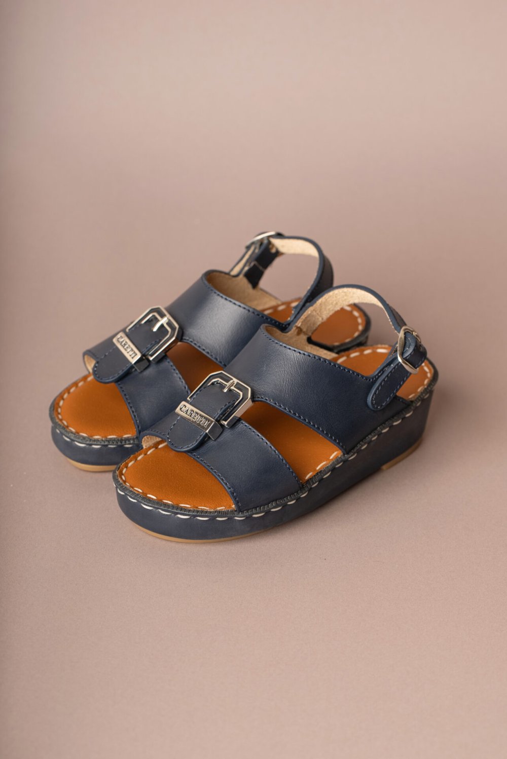 Florida 1493 Boys NC Square Buckle Dark Blue with Lace